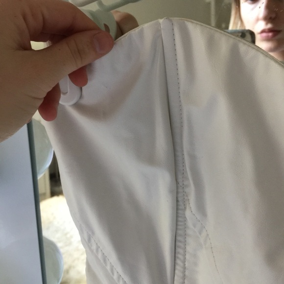 Very J Strapless Faux Leather Dress - Picture 3 of 8